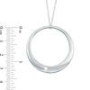 Thumbnail Image 2 of Polished Hoop Earrings and Circle Pendant Set in Sterling Silver