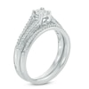 Thumbnail Image 2 of 1/5 CT. T.W. Diamond Split Shank Bridal Set in 10K White Gold