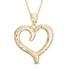Thumbnail Image 1 of Diamond-Cut Heart Pendant in 10K Gold
