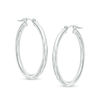 Thumbnail Image 0 of 2.0 x 25.0mm Hoop Earrings in Hollow 14K White Gold