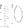 Thumbnail Image 1 of 2.0 x 25.0mm Hoop Earrings in Hollow 14K White Gold