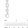 Thumbnail Image 2 of Diamond Accent Double Heart "MOM" Bracelet in Sterling Silver - 7.5"