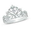 Thumbnail Image 1 of 1/10 CT. T.W. Diamond Crown Ring in Sterling Silver