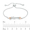 Thumbnail Image 1 of 1/20 CT. T.W. Diamond "Mom" Bolo Bracelet in Sterling Silver and 10K Rose Gold - 9.5"