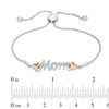 Thumbnail Image 2 of 1/20 CT. T.W. Diamond "Mom" Bolo Bracelet in Sterling Silver and 10K Rose Gold - 9.5"