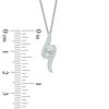 Thumbnail Image 1 of Ever Us® 1/4 CT. T.W. Two-Stone Diamond Bypass Pendant in 14K White Gold - 19"