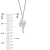 Thumbnail Image 2 of Ever Us® 1/4 CT. T.W. Two-Stone Diamond Bypass Pendant in 14K White Gold - 19"