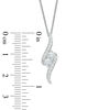 Thumbnail Image 1 of Ever Us® 1/2 CT. T.W. Two-Stone Diamond Bypass Pendant in 14K White Gold - 19"