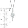 Thumbnail Image 2 of Ever Us® 1/2 CT. T.W. Two-Stone Diamond Bypass Pendant in 14K White Gold - 19"