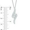 Thumbnail Image 2 of Ever Us® 1 CT. T.W. Two-Stone Diamond Bypass Pendant in 14K White Gold - 19"