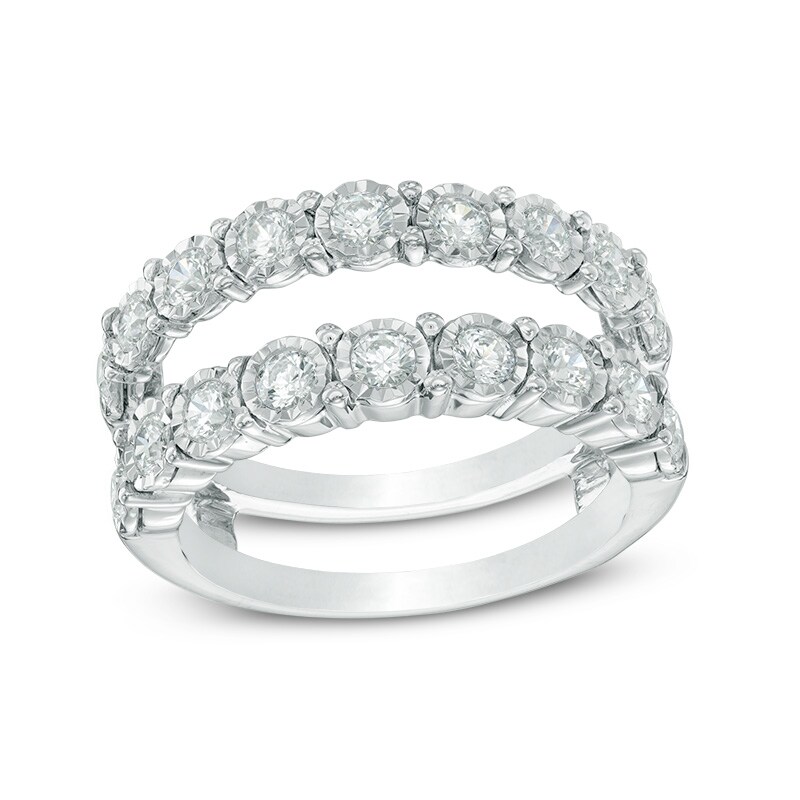 1 CT. T.W. Diamond Solitaire Enhancer in 14K White Gold