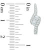 Ever Us® 5/8 CT. T.W. Two-Stone Diamond Bypass Hoop Earrings in 14K White Gold