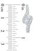 Ever Us® 3/8 CT. T.W. Two-Stone Diamond Swirl Hoop Earrings in 14K White Gold