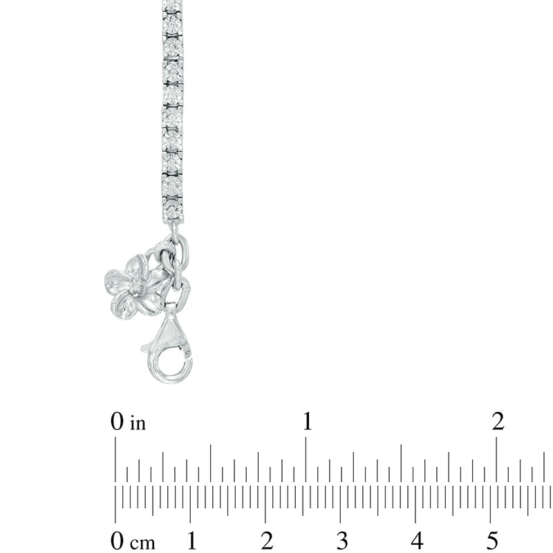 Main Image 2 of 1/3 CT. T.W. Diamond Tennis Bracelet in Sterling Silver - 7.5"