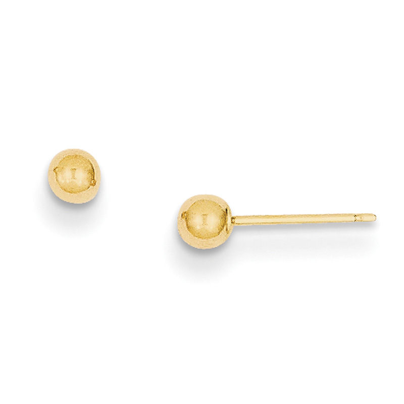 14k ball stud earrings discount