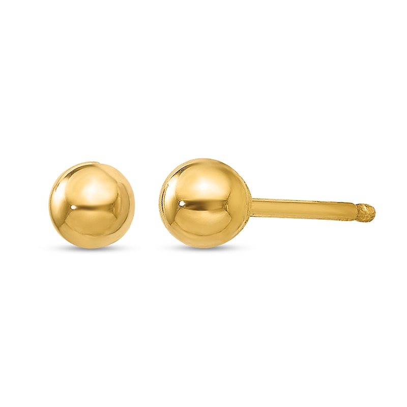 Gold Ball Earrings for Women 14K Yellow Gold Polished Ball Stud Earrings /& 3-Pair Sets 14K Gold Earrings All Sizes 100/% Real 14K Gold Next Level Jewelry