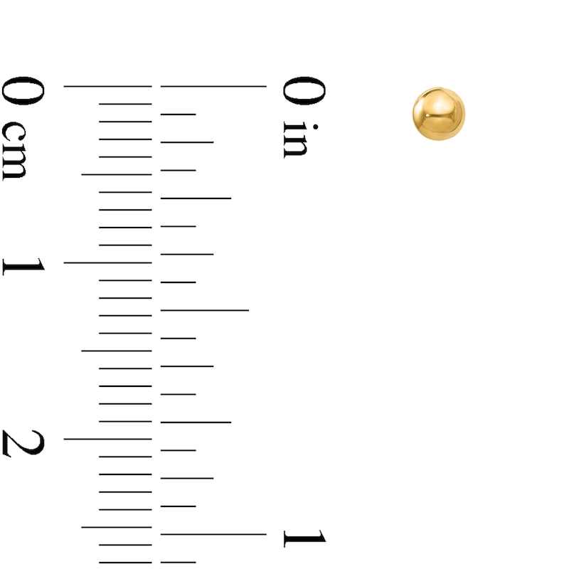 Main Image 2 of 3.0mm Ball Stud Earrings in 14K Gold