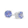 Thumbnail Image 0 of 5.0mm Tanzanite Solitaire Stud Earrings in 10K White Gold