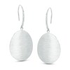 Thumbnail Image 0 of Textured Oval Drop Earrings in Sterling Silver