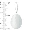 Thumbnail Image 1 of Textured Oval Drop Earrings in Sterling Silver