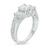 Thumbnail Image 2 of Celebration Ideal 2-1/5 CT. T.W. Certified Diamond Three Stone Engagement Ring in 14K White Gold (I/I1)