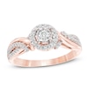 Thumbnail Image 0 of 1/3 CT. T.W. Diamond Frame Bypass Engagement Ring in 10K Rose Gold