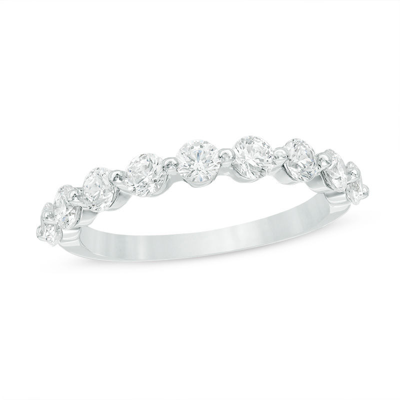 1 CT. T.W. Diamond Nine Stone Band in 14K White Gold