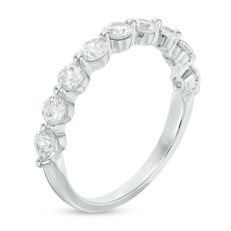 1 CT. T.W. Diamond Nine Stone Band in 14K White Gold