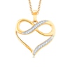 Thumbnail Image 1 of 1/20 CT. T.W. Diamond Heart with Infinity Pendant in 10K Gold