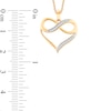 Thumbnail Image 1 of 1/20 CT. T.W. Diamond Heart with Infinity Pendant in 10K Gold