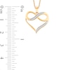 Thumbnail Image 2 of 1/20 CT. T.W. Diamond Heart with Infinity Pendant in 10K Gold
