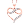 Thumbnail Image 0 of 1/20 CT. T.W. Diamond Heart with Infinity Pendant in 10K Rose Gold