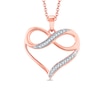 Thumbnail Image 1 of 1/20 CT. T.W. Diamond Heart with Infinity Pendant in 10K Rose Gold