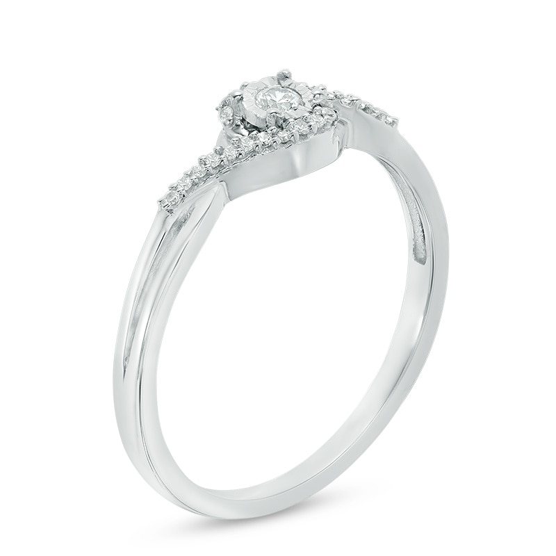 Main Image 2 of Diamond Accent Woven Promise Ring in 10K White Gold