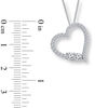 Thumbnail Image 1 of Ever Us® 1/2 CT. T.W. Diamond Tilted Heart Necklace in 14K White Gold - 19.0"