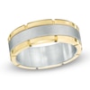 Thumbnail Image 0 of Men's 8.0mm Comfort Fit Two-Tone Tungsten Wedding Band - Size 10