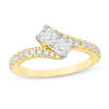 Thumbnail Image 0 of Ever Us® 1 CT. T.W. Two-Stone Diamond Bypass Ring in 14K Gold