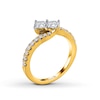 Thumbnail Image 2 of Ever Us® 1 CT. T.W. Two-Stone Diamond Bypass Ring in 14K Gold