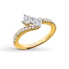 Thumbnail Image 1 of Ever Us™ 1 CT. T.W. Two-Stone Diamond Bypass Ring in 14K Gold