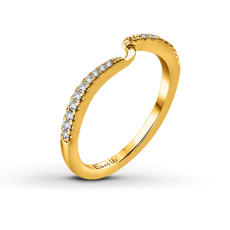 Main Image 2 of Ever Us™ 1/8 CT. T.W. Diamond Contour Band in 14K Gold