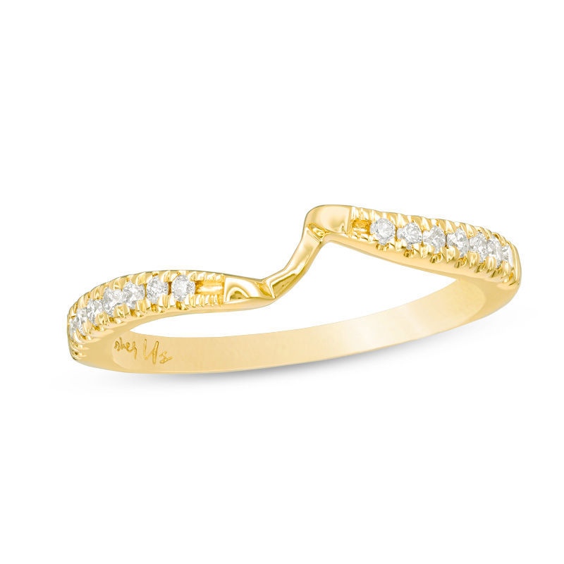 Main Image 1 of Ever Us™ 1/5 CT. T.W. Diamond Contour Band in 14K Gold