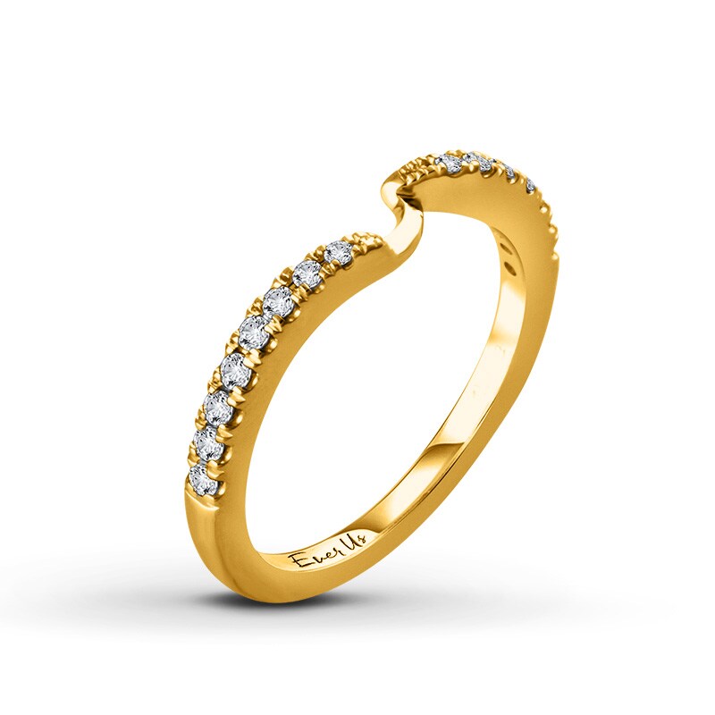 Main Image 2 of Ever Us™ 1/5 CT. T.W. Diamond Contour Band in 14K Gold