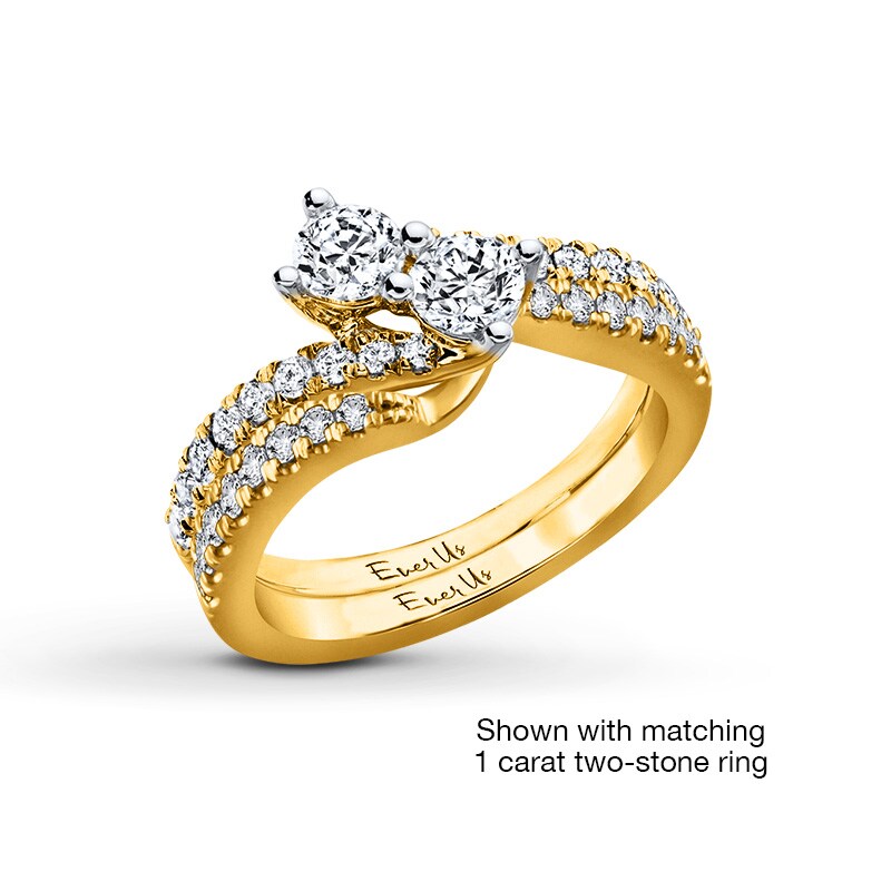 Main Image 3 of Ever Us™ 1/5 CT. T.W. Diamond Contour Band in 14K Gold