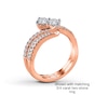 Thumbnail Image 2 of Ever Us™ 1/8 CT. T.W. Diamond Contour Band in 14K Rose Gold