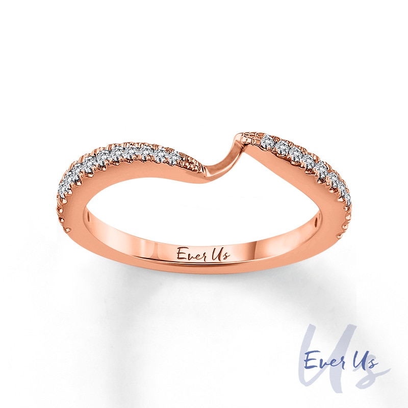 Ever Us™ 1/5 CT. T.W. Diamond Contour Band in 14K Rose Gold