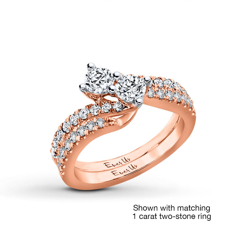 Ever Us™ 1/5 CT. T.W. Diamond Contour Band in 14K Rose Gold