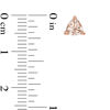Thumbnail Image 2 of 5.0mm Trillion-Cut Morganite Solitaire Stud Earrings in 10K Rose Gold