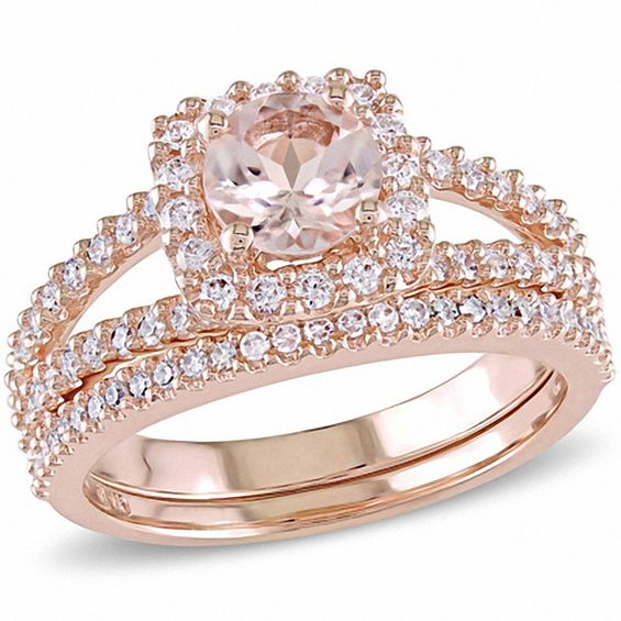 Kay jewelers morganite bridal set sale