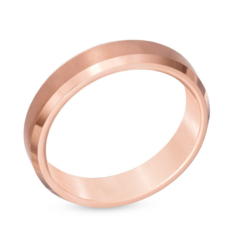 Main Image 2 of 5.0mm Comfort Fit Rose Tungsten Wedding Band - Size 10