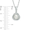 Thumbnail Image 2 of 7.0mm Freshwater Cultured Pearl and Lab-Created White Sapphire Swirl Frame Pendant in Sterling Silver